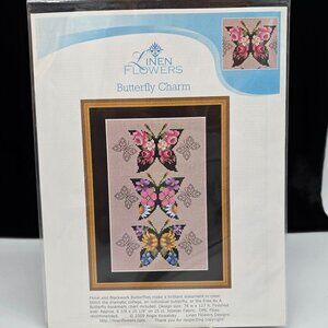 Cross Stitch Pattern Butterfly Charm By Linen Flowers